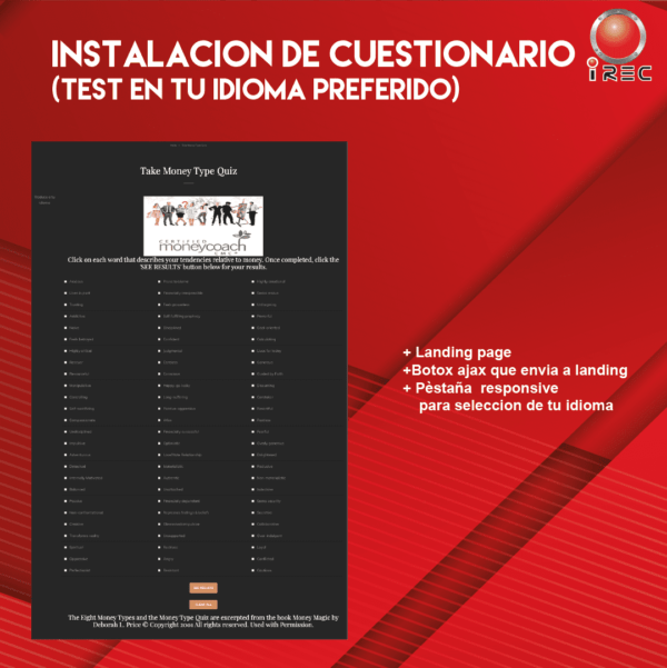 Instalación Cuestionario del dinero
